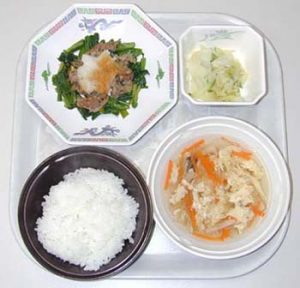 牛肉と青菜の生姜ソース